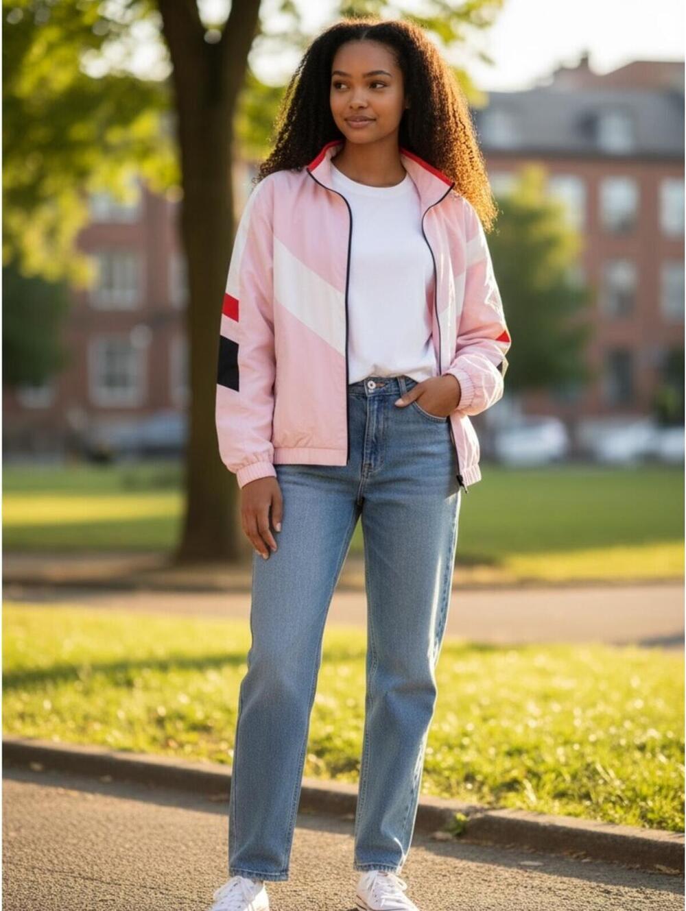 Retro Sporty Girl Vibes 💫 Vintage Reebok Oversized Jacket